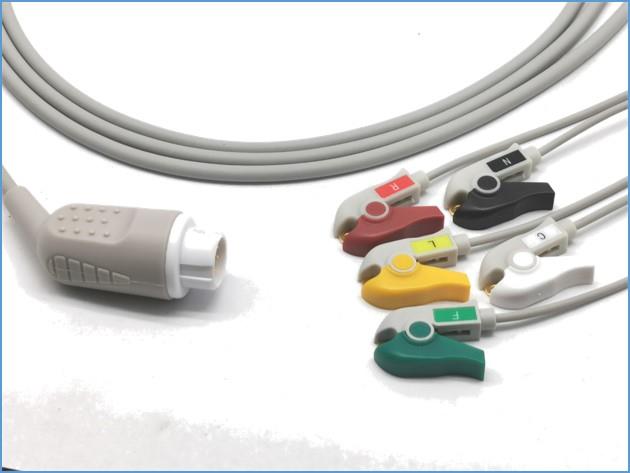 Philips 8pin Compatible Direct-Connect 5lead ECG Cable AHA grabber