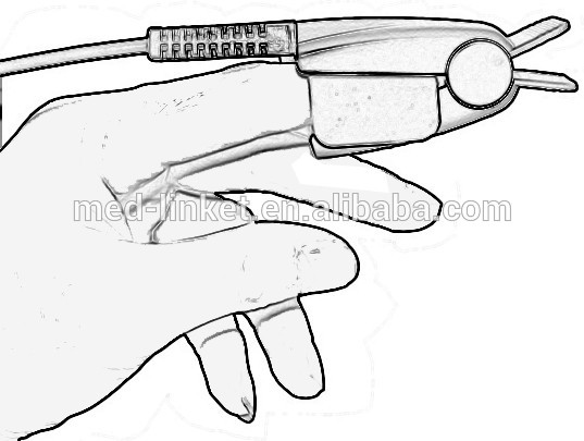 Sonda de sensor de SpO2 reutilizable de conexión directa Compatibe para dispositivo médico MEK (módulo CSI)