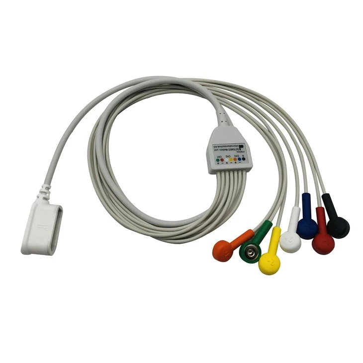 Cable Holter ECG de 7 derivaciones compatible con GE