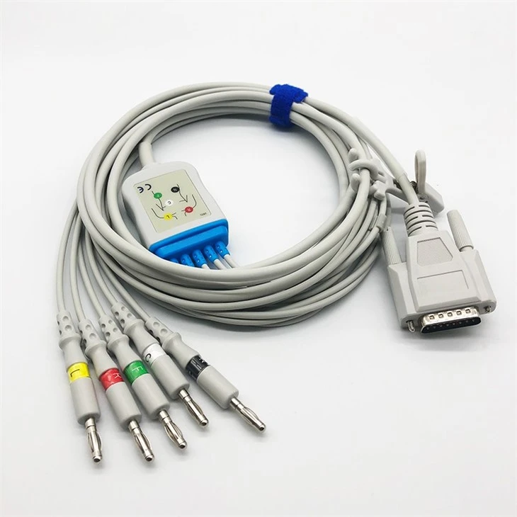 Mindray 15-pin 5-Lead ECG/EKG Cable factory
