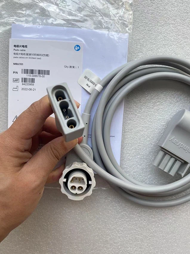 Mindray BeneHeart Defibrillator Pads Cable 115-006578-00 MR6701