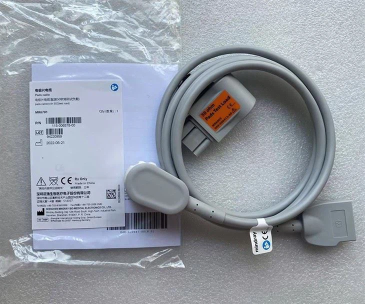 Mindray BeneHeart Defibrillator Pads Cable 115-006578-00 MR6701