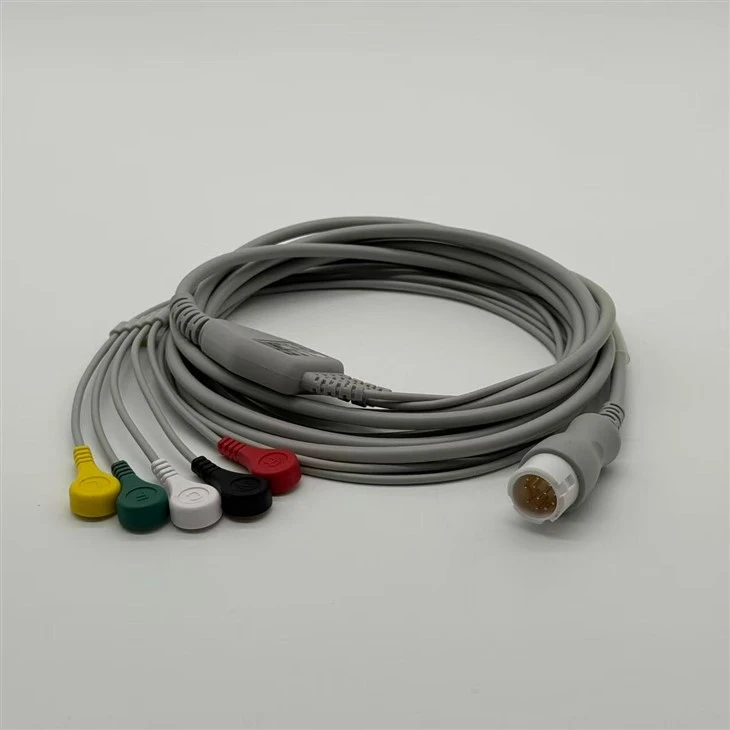 Philips 12-pin Round 5-lead IEC Snap ECG/EKG Cable best