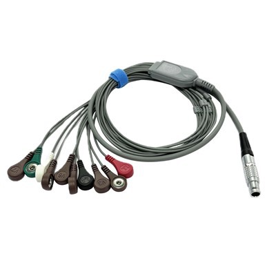 Cable de ECG Holter de 10 derivaciones compatible con grabadora Landcom