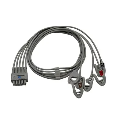 Juego de cables conductores GE ECG originales, recogedor de 5 derivaciones AHA 2106389-001