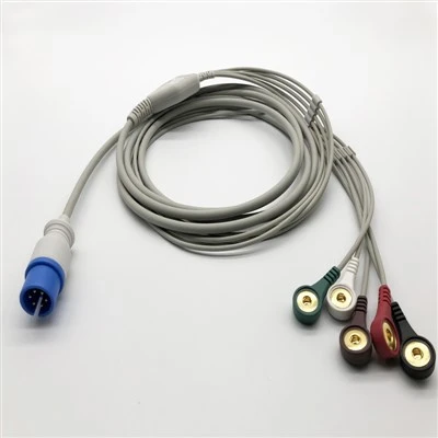 Cable ECG/EKG MEK de 6 pines y 5 derivaciones