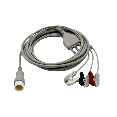 Cable de ECG AHA Philips de 12 pines y 3 derivaciones con clips de sujeción