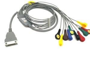 Cable Holter ECG compatible con Beneware de 10 derivaciones a presión
