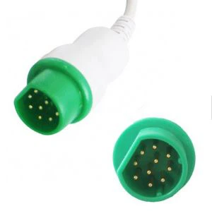 Drager 10pin 5lead Cable de ECG con cable AHA Grabber