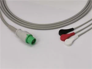 Cable de transductor de ECG de 12 pines compatible con Mindray 3 tomas de presión