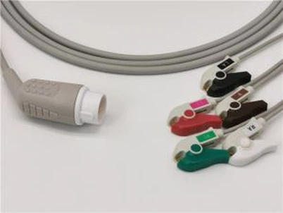 Cable adaptador de ECG compatible con Philips 5 Clips de cables