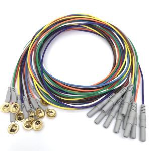 Copa de oro de electrodos reutilizables EEG de cerebro