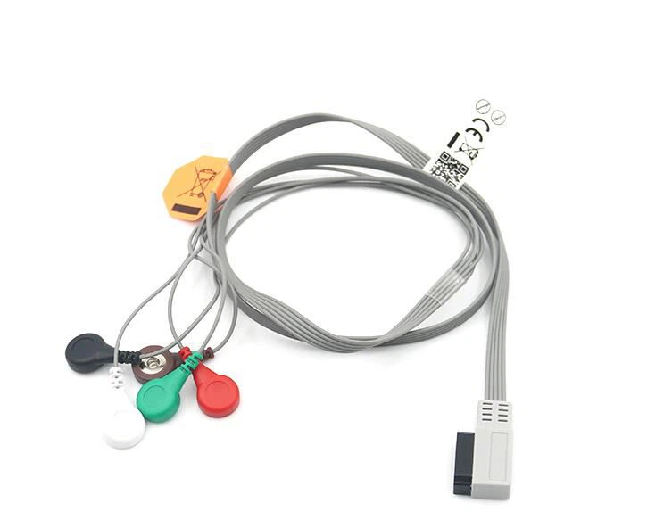 M4725A AHA Snap 5 Lead Holter ECG Cable Leadwire Snap