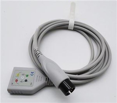 Conector de clavija 6 redonda del cable troncal de ECG de AAMI