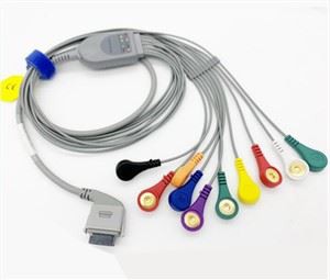 Biomédico ECG Holter Cable Leadwire 10 Conductores