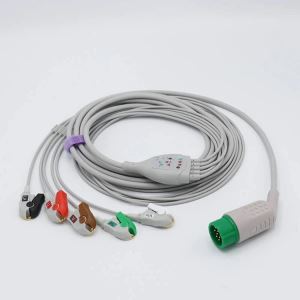 Cable ECG compatible con Lifepak y cables de plomo de 12 pines