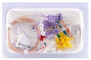 Transductor PVB de presión arterial de influción desechable de tres conectores