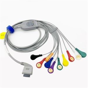 Compatible con cable biomédico ECG Holter con extremo a presión